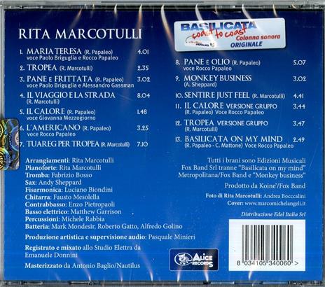 Basilicata Coast to Coast (Colonna sonora) - CD Audio di Rita Marcotulli - 2