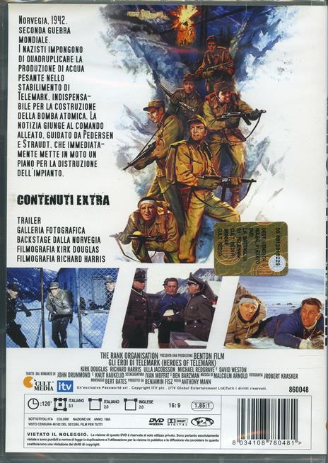 Gli eroi di Telemark (DVD) di Anthony Mann - DVD - 2