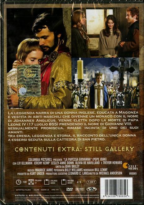 La papessa Giovanna di Michael Anderson - DVD - 2