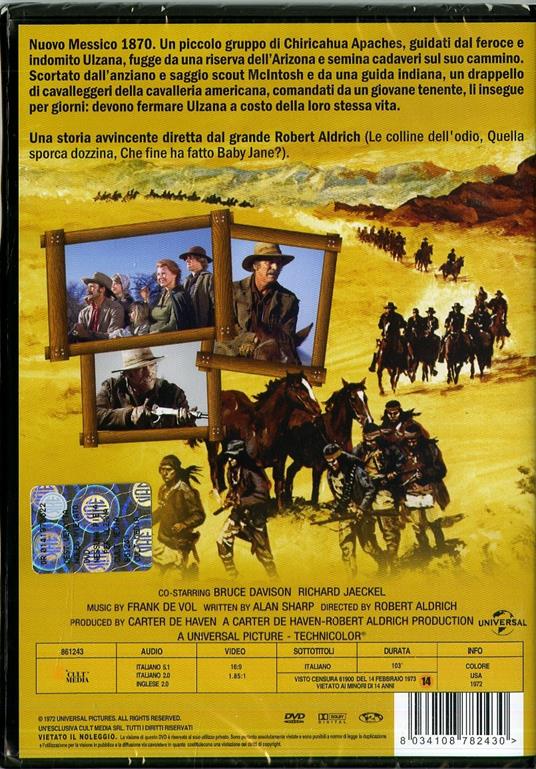 Nessuna pietà per Ulzana( DVD) di Robert Aldrich - DVD - 2