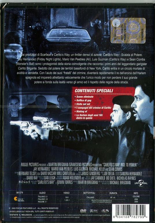 Carlito's Way. Scalata al potere (DVD) di Michael Scott Bregman - DVD - 2