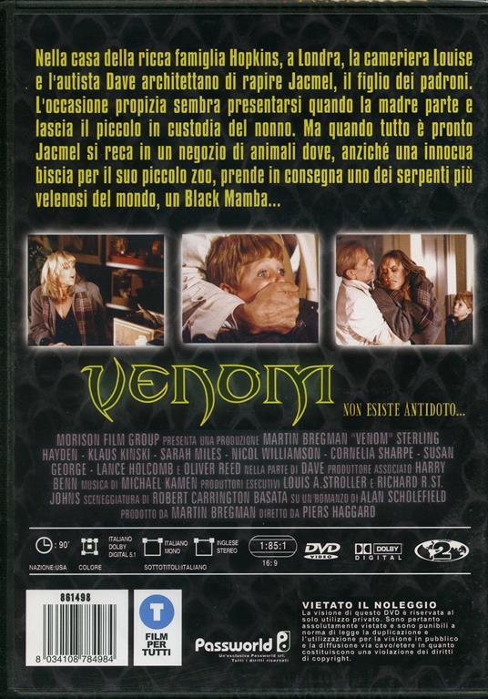 Venom di Piers Haggard - DVD - 2