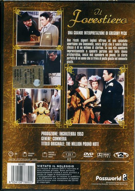 Il forestiero di Ronald Neame - DVD - 2