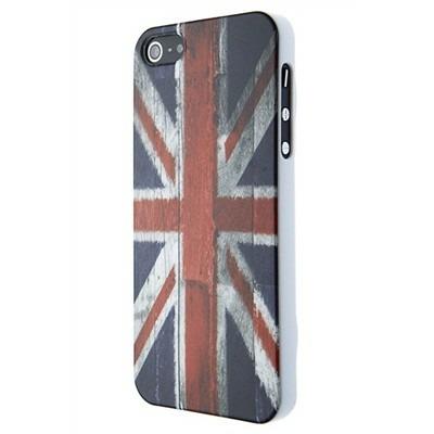 Custodia Wooden UK Flag iPhone 5