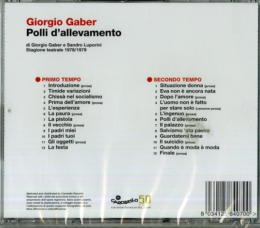 Polli d'allevamento - CD Audio di Giorgio Gaber - 2
