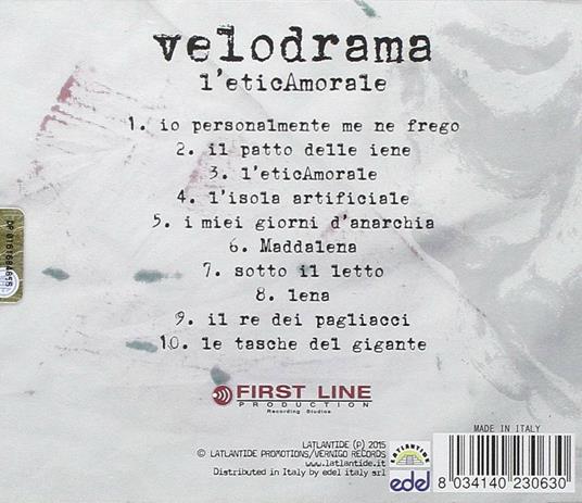 L'eticamorale - CD Audio di Velodrama - 2