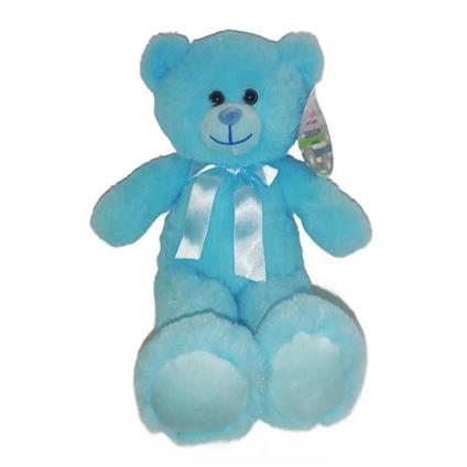 Peluche Orso Cleo 40 Cm Celeste Con Fiocco  976