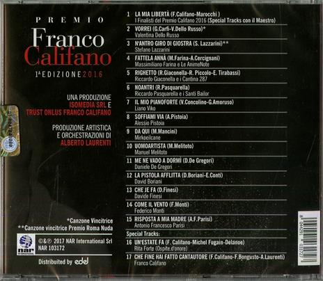 Premio Franco Califano - CD Audio - 2