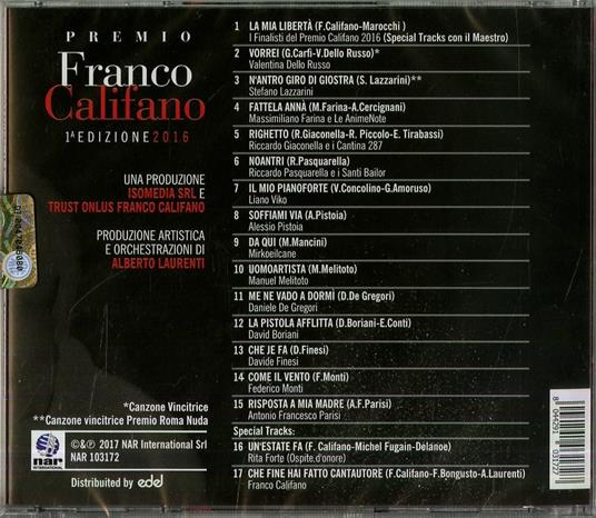 Premio Franco Califano - CD Audio - 2