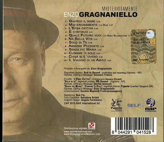 Misteriosamente - CD Audio di Enzo Gragnaniello - 2