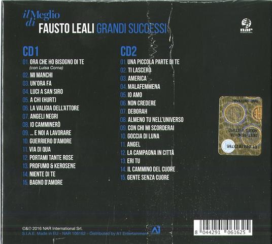 Il Meglio di Fausto Leali. Grandi Successi (Digipack) - CD Audio di Fausto Leali - 2