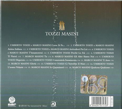 Tozzi Masini - CD Audio di Marco Masini,Umberto Tozzi - 2