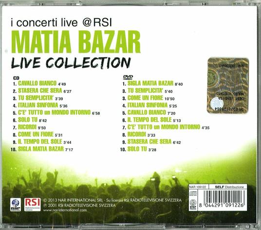 Live Collection. I concerti Live @ RSI - CD Audio + DVD di Matia Bazar - 2