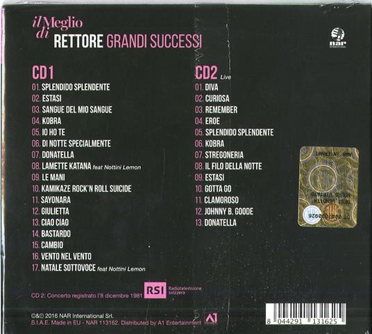 Il Meglio di Rettore. Grandi Successi (Digipack) - CD Audio di Donatella Rettore - 2
