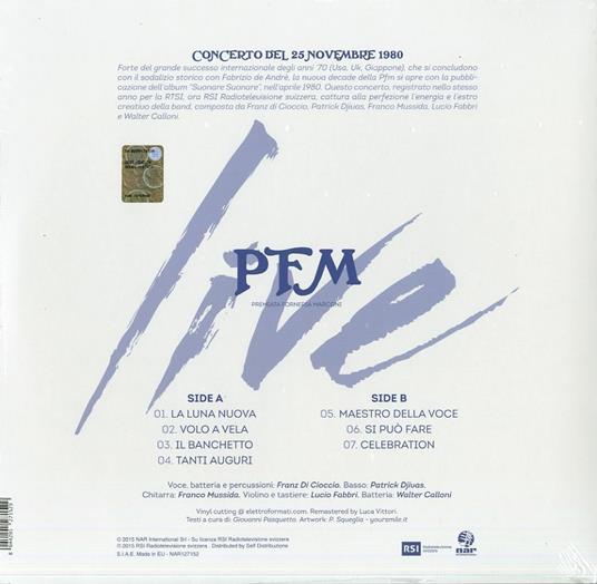 Live at RSI - Vinile LP di Premiata Forneria Marconi - 2