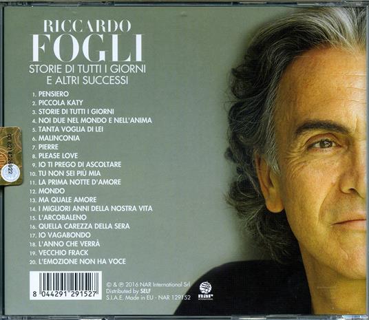 Storie di tutti i giorni - CD Audio di Riccardo Fogli - 2
