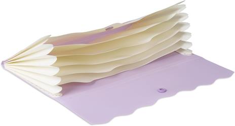 Colourbook Wave Folder - Busta Portadocumenti con Bottone e Soffietto, Formato A4, Plastica Resistente - 3