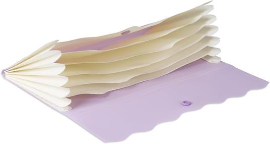 Colourbook Wave Folder - Busta Portadocumenti con Bottone e Soffietto, Formato A4, Plastica Resistente - 3