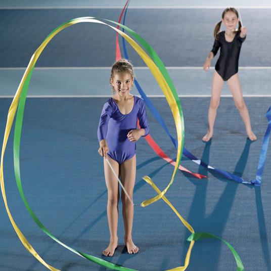 Nastri Doppi con Asta per Giochi Motori e Ginnastica Ritmica - 2