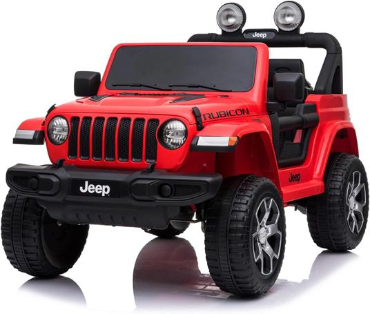 Auto Elettrica Macchina per Bambini 2 Posti Jeep Wrangler Rubicon Rossa 12V con Telecomando - 2