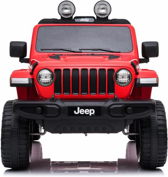 Auto Elettrica Macchina per Bambini 2 Posti Jeep Wrangler Rubicon Rossa 12V con Telecomando - 3