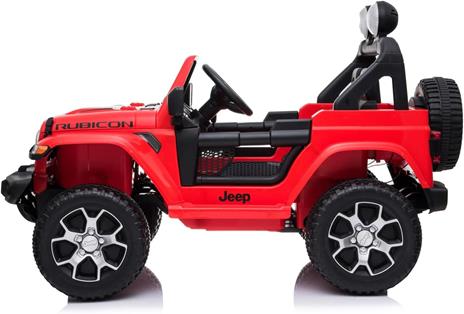 Auto Elettrica Macchina per Bambini 2 Posti Jeep Wrangler Rubicon Rossa 12V con Telecomando - 4