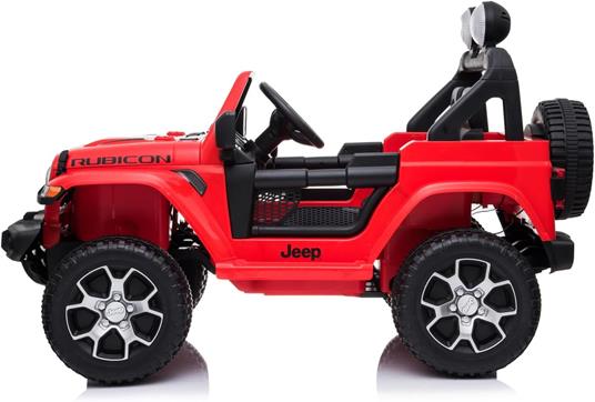 Auto Elettrica Macchina per Bambini 2 Posti Jeep Wrangler Rubicon Rossa 12V con Telecomando - 4