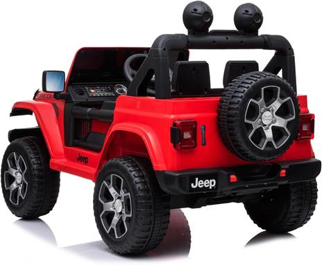 Auto Elettrica Macchina per Bambini 2 Posti Jeep Wrangler Rubicon Rossa 12V con Telecomando - 5
