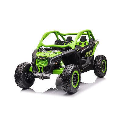 Auto elettrica biposto Can-Am Maverick con telecomando da 2,4 Ghz Verde