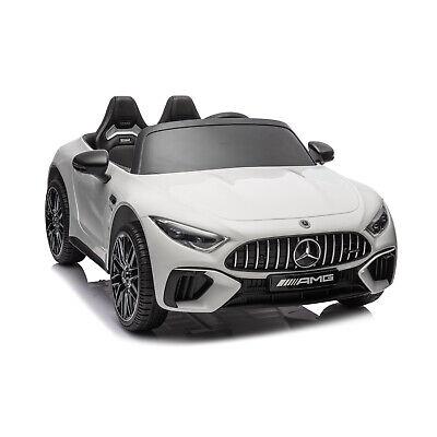 Auto elettrica per bambini Mercedes AMG SL 63 con telecomando 2,4 Ghz Bianca