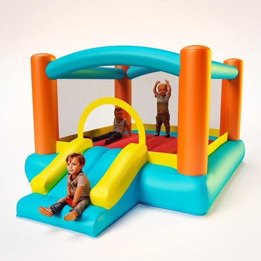 Gioco Gonfiabile per Bambini, Playground con Scivolo e Piscina - 3