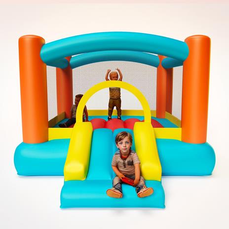 Gioco Gonfiabile per Bambini, Playground con Scivolo e Piscina - 4