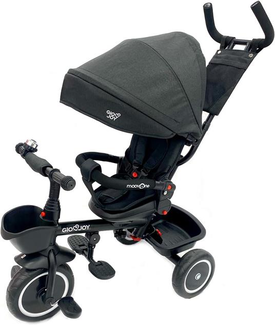 Triciclo Evolutivo Moov-1 4-in-1 per Bambini dai 18 mesi, Nero