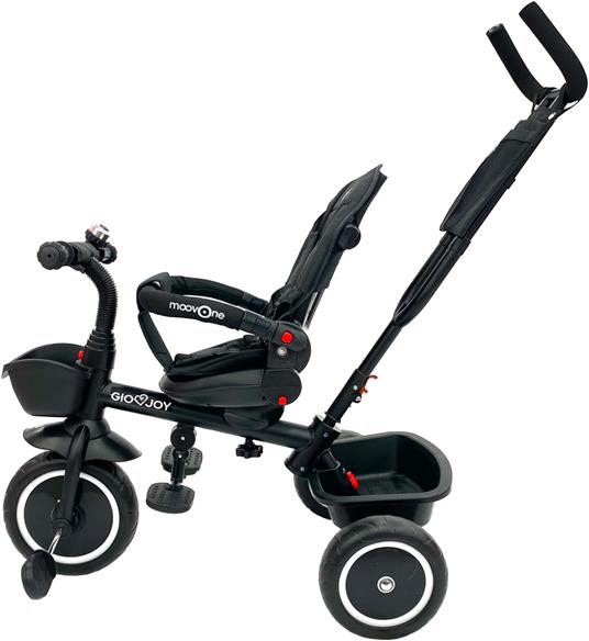 Triciclo Evolutivo Moov-1 4-in-1 per Bambini dai 18 mesi, Nero - 6