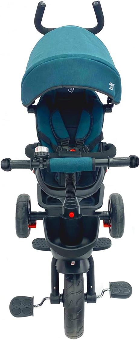 Triciclo Evolutivo Moov-1 4-in-1 per Bambini dai 18 mesi, Verde Blu - 4