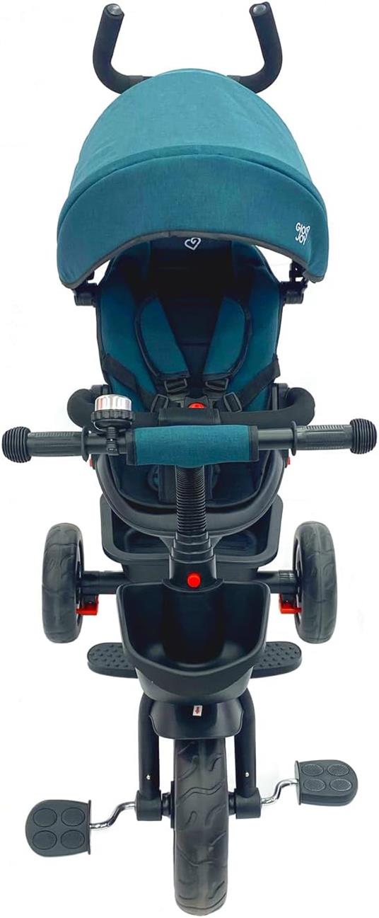 Triciclo Evolutivo Moov-1 4-in-1 per Bambini dai 18 mesi, Verde Blu - 4