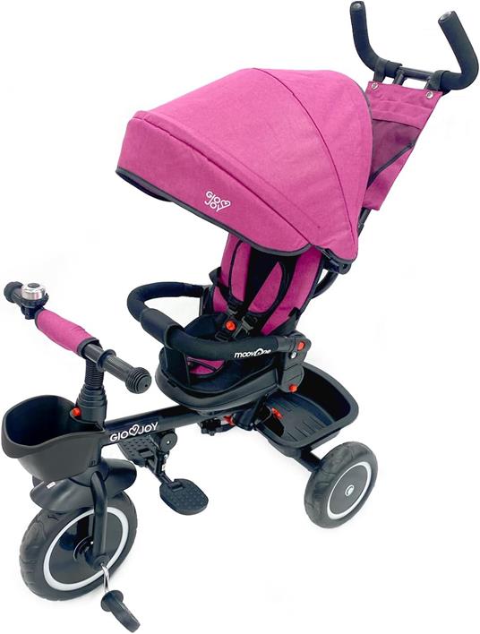 Triciclo Evolutivo Moov-1 4-in-1 per Bambini dai 18 mesi, Rosa