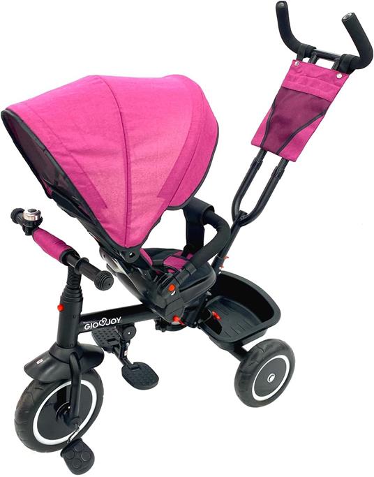 Triciclo Evolutivo Moov-1 4-in-1 per Bambini dai 18 mesi, Rosa - 3