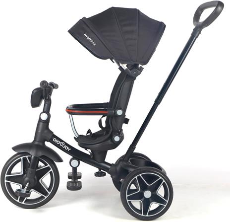 Triciclo Evolutivo Moov-LX 4-in-1 per Bambini dai 18 mesi, Telaio Nero, Rivestimenti Nero - 2