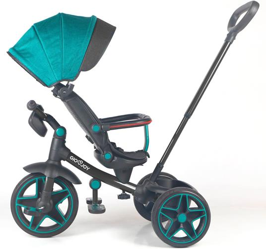 Triciclo Evolutivo 4-in-1 Moov-LX per Bambini dai 18 mesi, Telaio Nero, Rivestimenti Verde - 4
