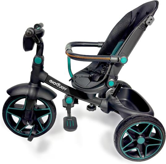 Triciclo Evolutivo 4-in-1 Moov-LX per Bambini dai 18 mesi, Telaio Nero, Rivestimenti Verde - 5