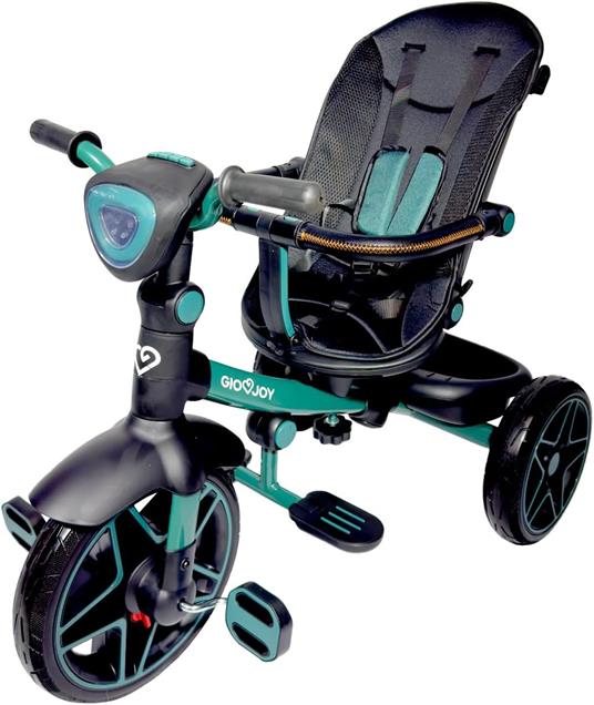 Triciclo Evolutivo 4-in-1 Moov-LX per Bambini dai 18 mesi, Telaio Verde, Rivestimenti Verde - 6