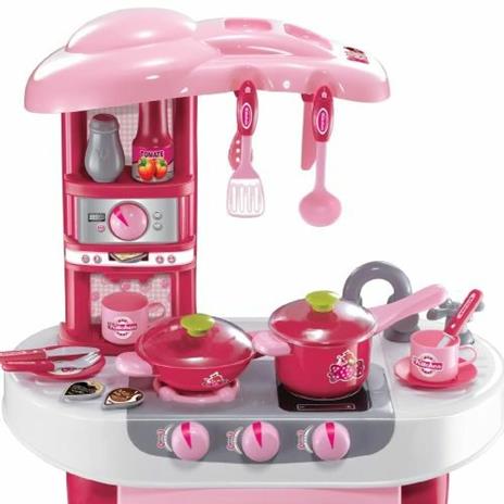 Cucina Per Bambine Giocattolo 31 Accessori Con Stoviglie Luci Suoni Altezza 70Cm - 2