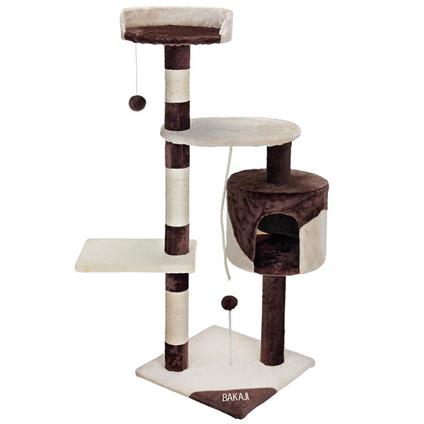 Albero Tiragraffi Gatti 112Cm Marrone Crema