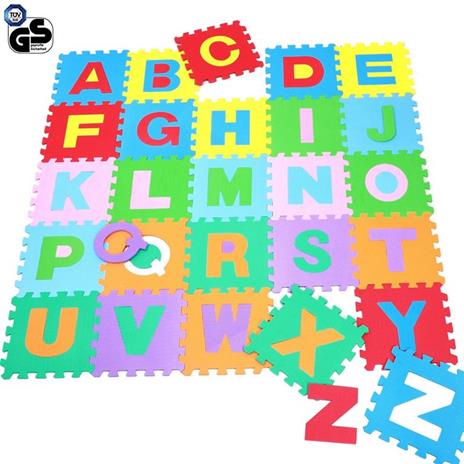 Tappeto Puzzle per Bambini Set 60 Pezzi Gioco Tappetino Lettere Alfabeto  Gomma - Bakaji - Per l'attività motoria - Giocattoli