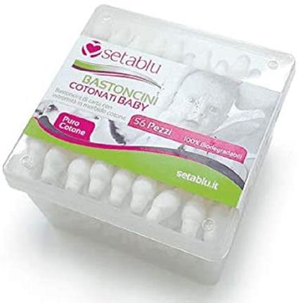 Seta Blu Bastoncini Ovattati Cotton fioc 6 confezioni da 56 Pezzi