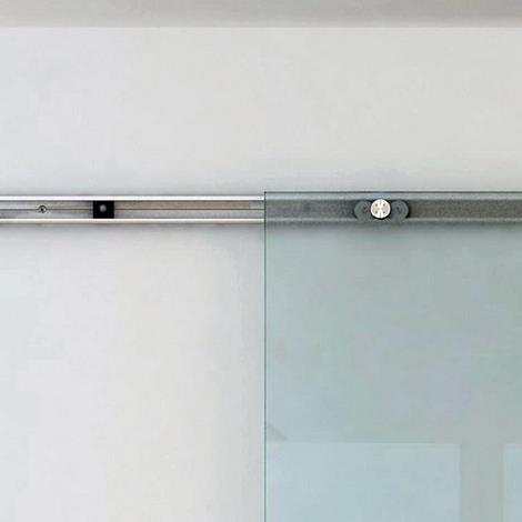 Guide con binario in alluminio per porte scorrevoli da 86 a 95 cm 