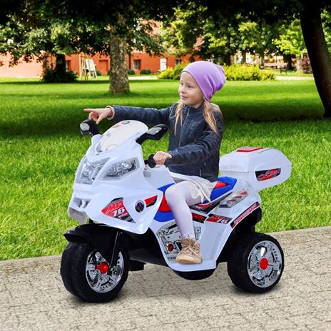 Homcom Triciclo Moto Elettrica per Bambini con Musica e Luci - 3