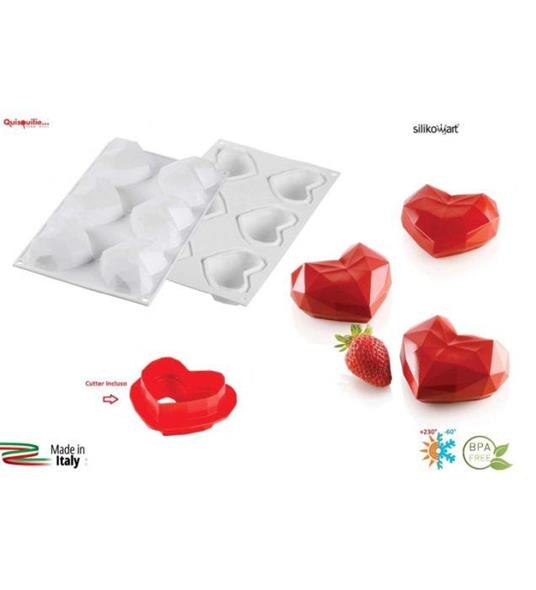 amorini origami 110 stampo in silicone cm 7,4x8,3x3,5 + cutter