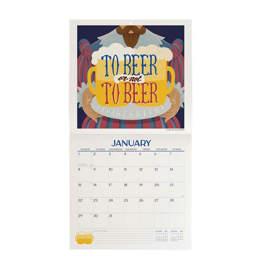 Calendario 2024, da parete, carta non patinata - 30 x 29 cm BEER - 2